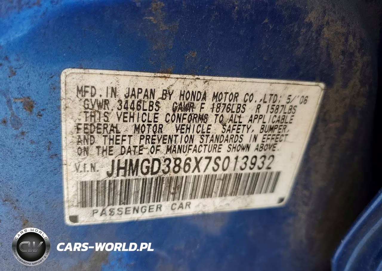 2007 Honda Fit S VIN:JHMGD386X7S013932 - 12