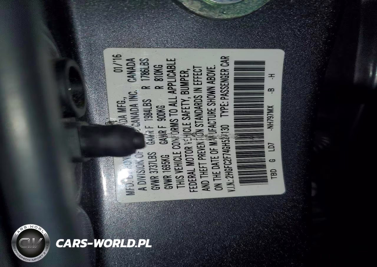 2016 Honda Civic Ex VIN:2HGFC2F74GH527130 - 13