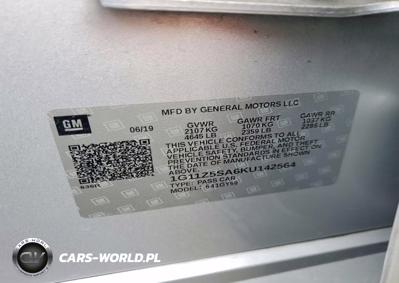 2019 Chevrolet Impala Lt VIN:1G11Z5SA6KU142564 - 12