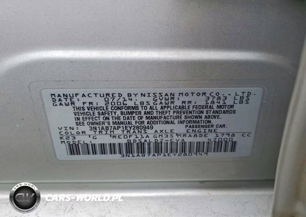 2014 Nissan Sentra Sv VIN:3N1AB7AP1EY280949 - 12