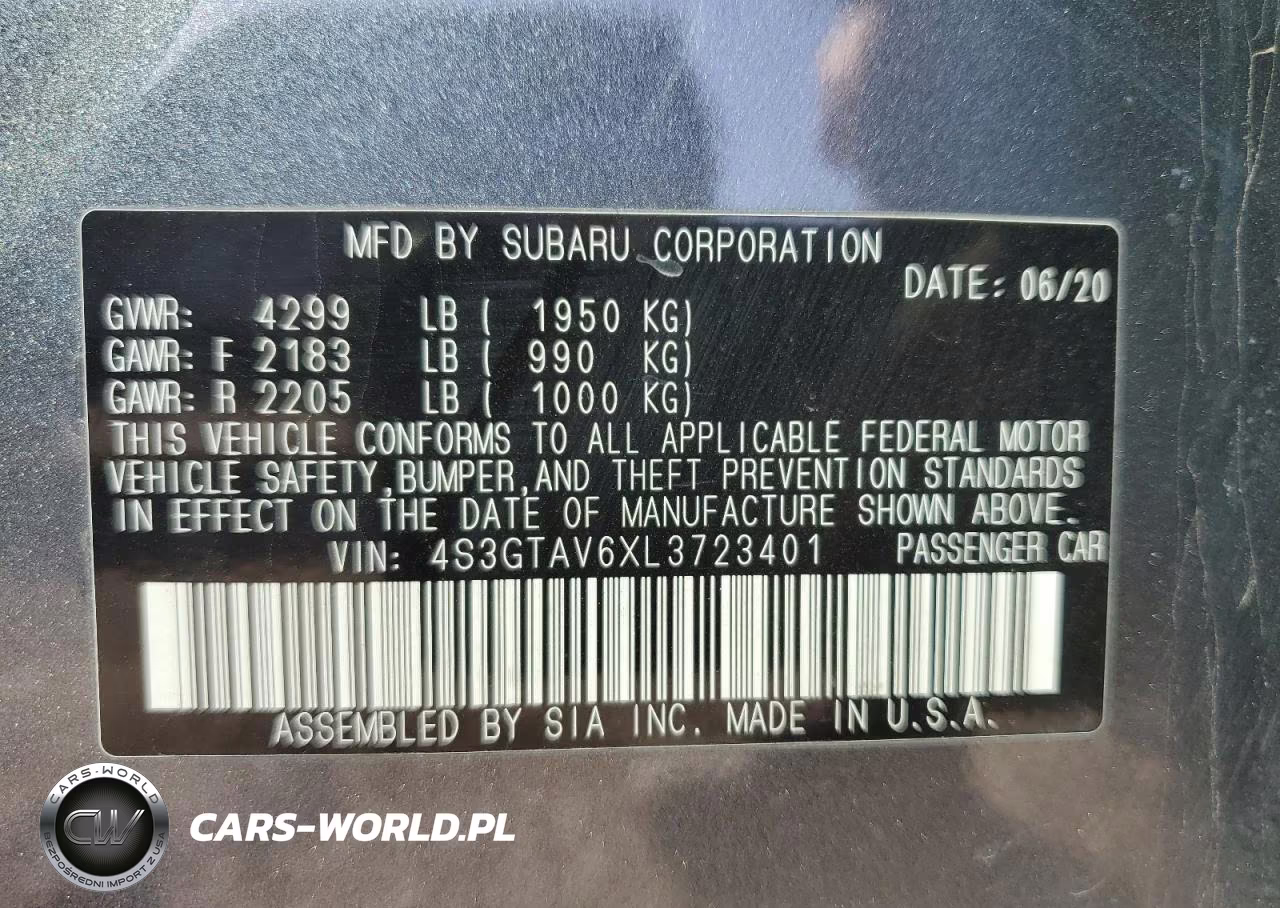 2020 Subaru Impreza Premium VIN:4S3GTAV6XL3723401 - 12