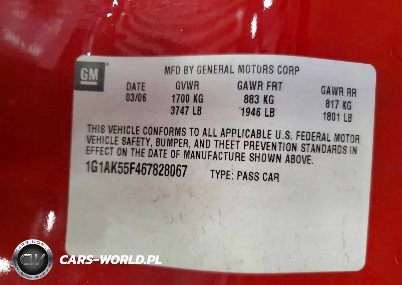 2006 Chevrolet Cobalt Ls VIN:1G1AK55F467828067 - 12
