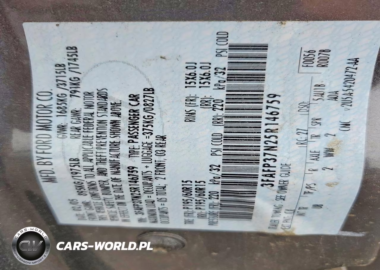 2005 Ford Focus Zx5 VIN:3FAFP37N25R146759 - 12