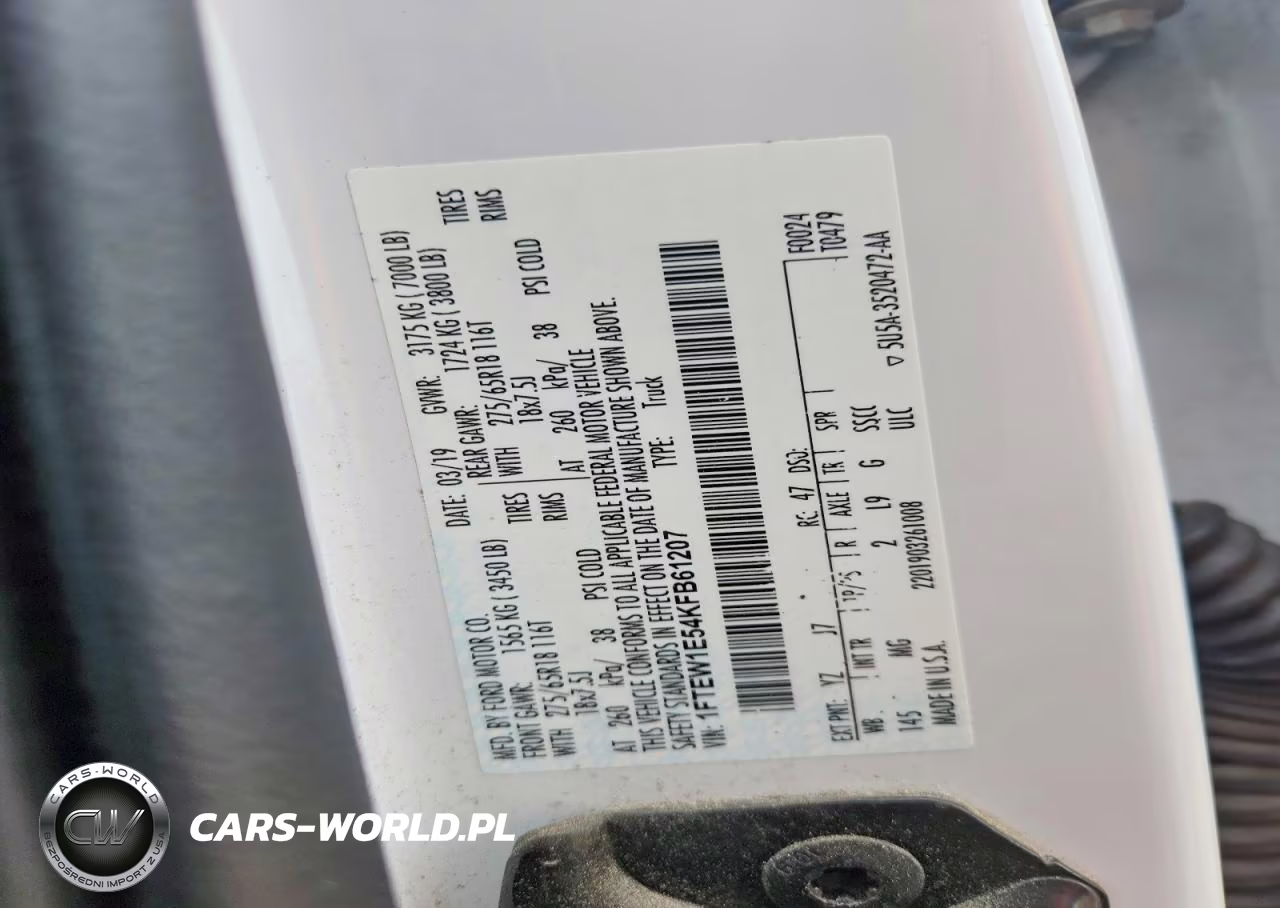 2019 Ford F150 Supercrew VIN:1FTEW1E54KFB61207 - 12