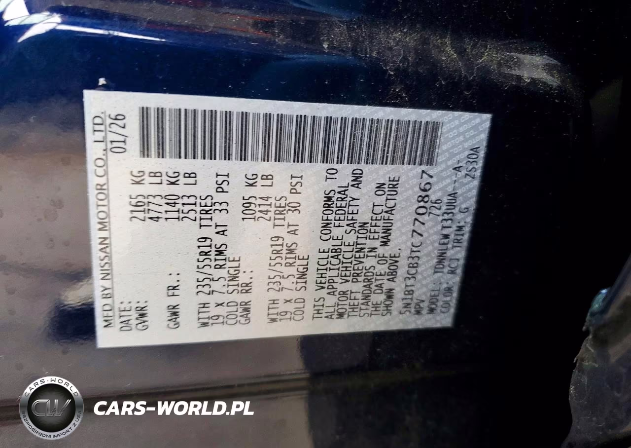 2026 Nissan Rogue Sl VIN:5N1BT3CB3TC770867 - 12