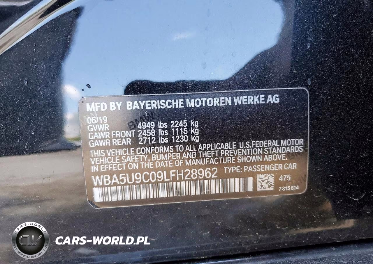 2020 BMW M340Xi VIN:WBA5U9C09LFH28962 - 12