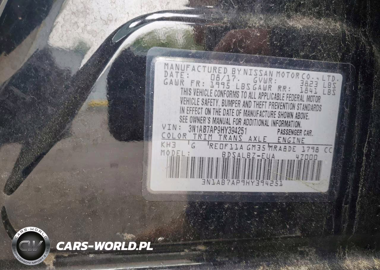 2017 Nissan Sentra S VIN:3N1AB7AP9HY394251 - 12