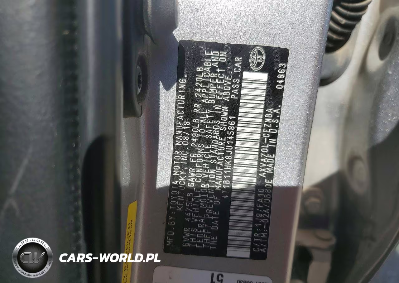 2018 Toyota Camry Le VIN:4T1B11HK8JU145861 - 12