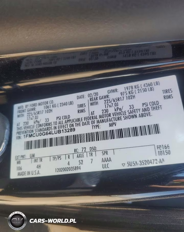 2020 Ford Escape Se VIN:1FMCU0G64LUB13289 - 12