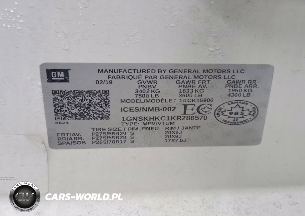 2019 Chevrolet Suburban K1500 Lt VIN:1GNSKHKC1KR286570 - 14