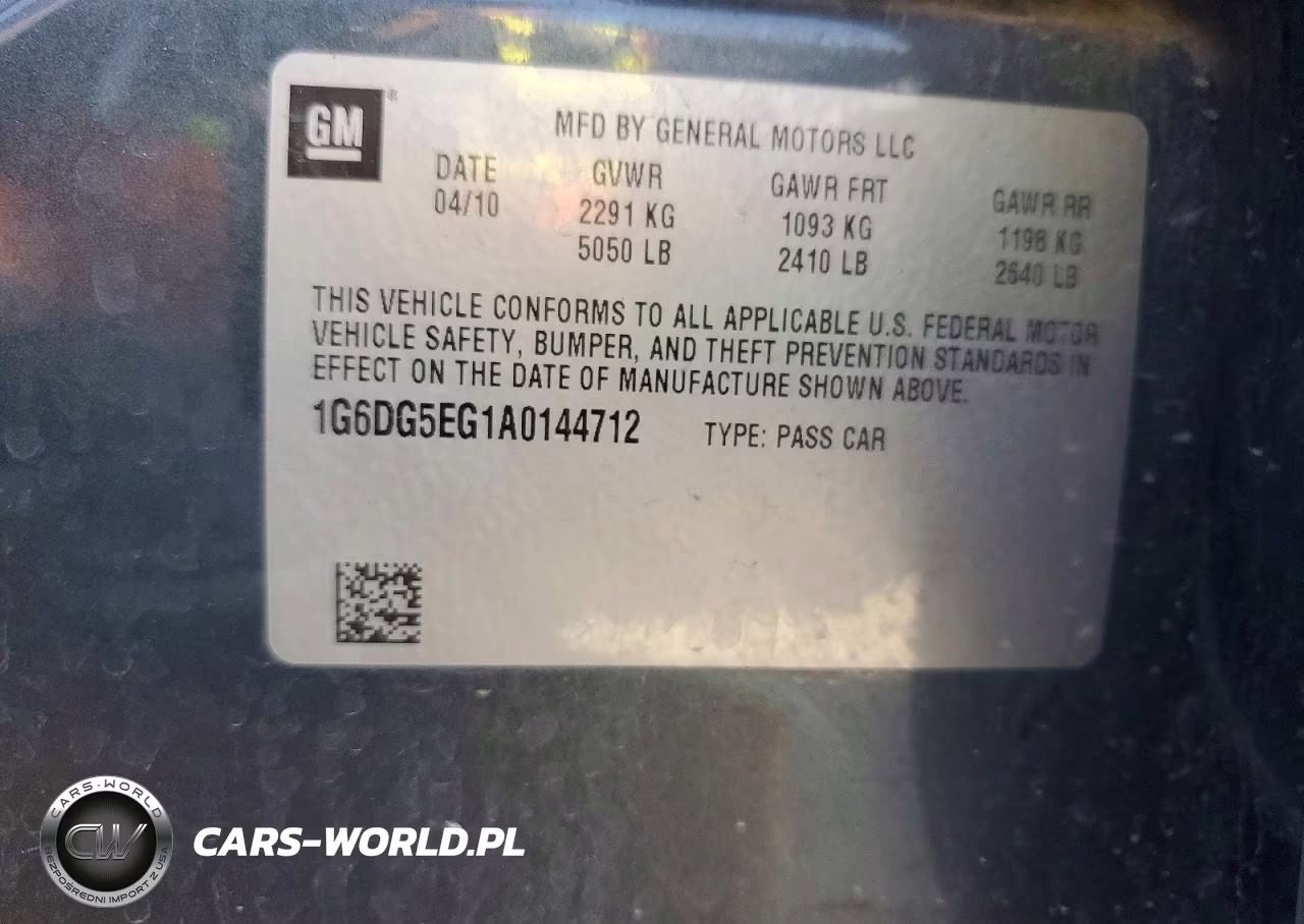 2010 Cadillac Cts VIN:1G6DG5EG1A0144712 - 12