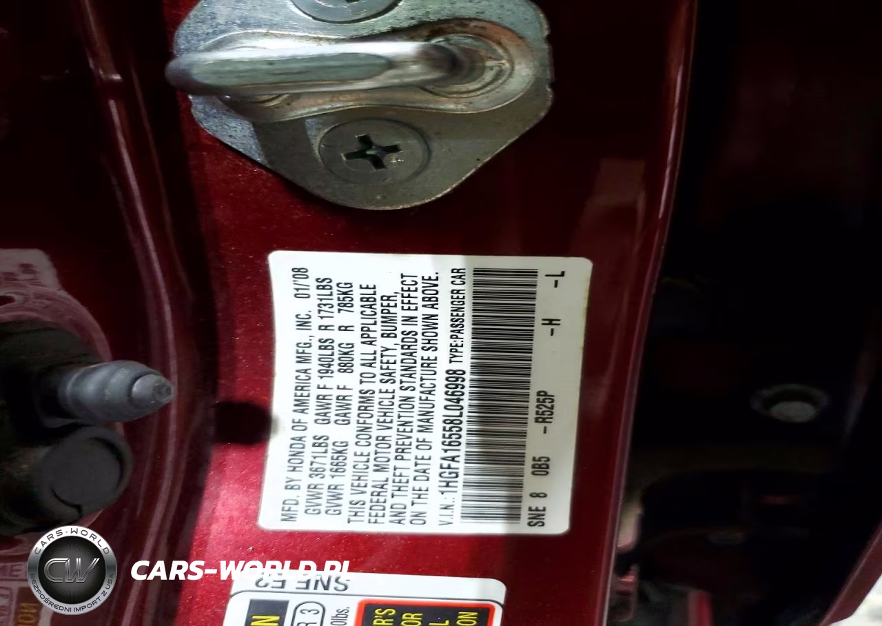 2008 Honda Civic Lx VIN:1HGFA16558L046998 - 12