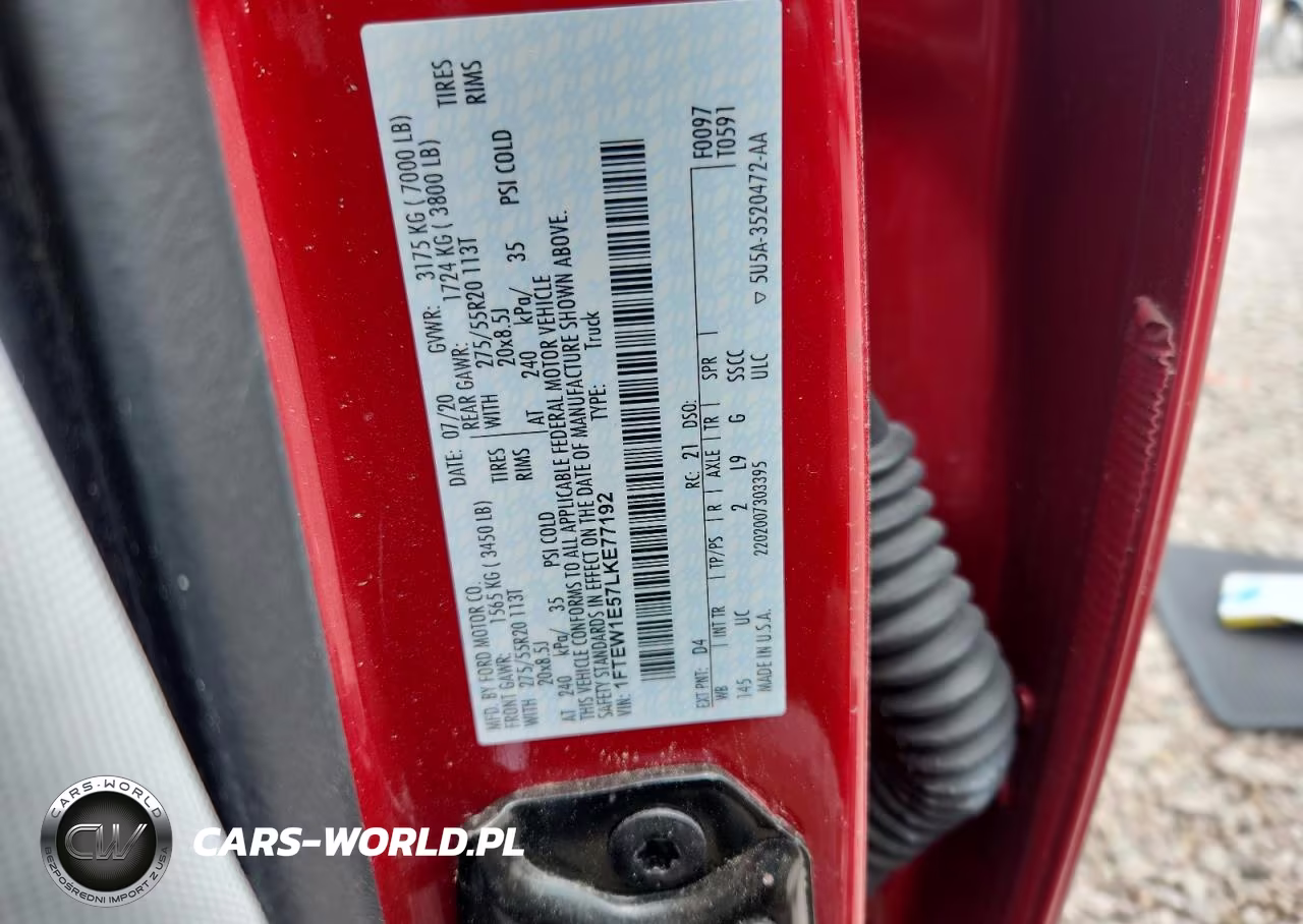 2020 Ford F150 Supercrew VIN:1FTEW1E57LKE77192 - 12