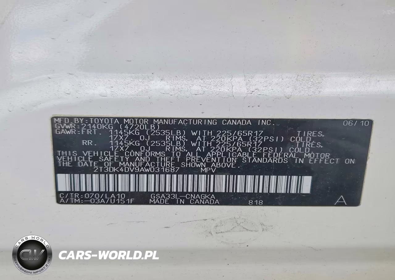 2010 Toyota Rav4 Limited VIN:2T3DK4DV9AW031687 - 13