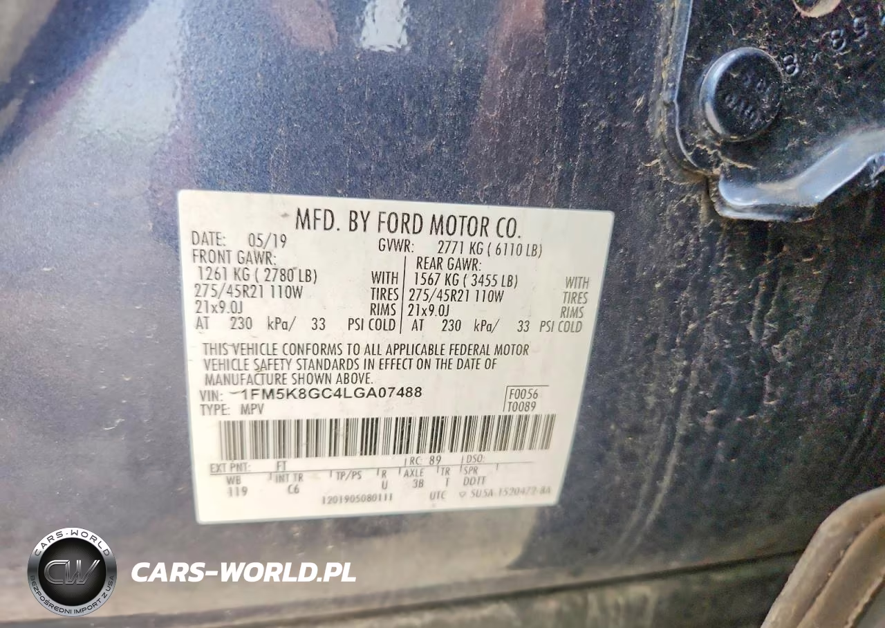2020 Ford Explorer St VIN:1FM5K8GC4LGA07488 - 13