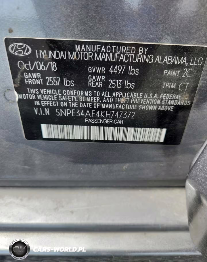 2019 Hyundai Sonata Limited VIN:5NPE34AF4KH747372 - 12