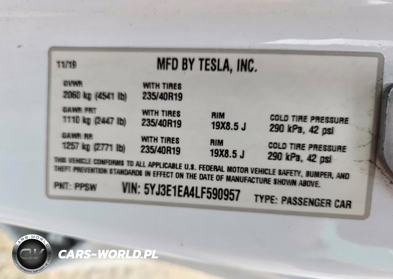 2020 Tesla Model 3 VIN:5YJ3E1EA4LF590957 - 13