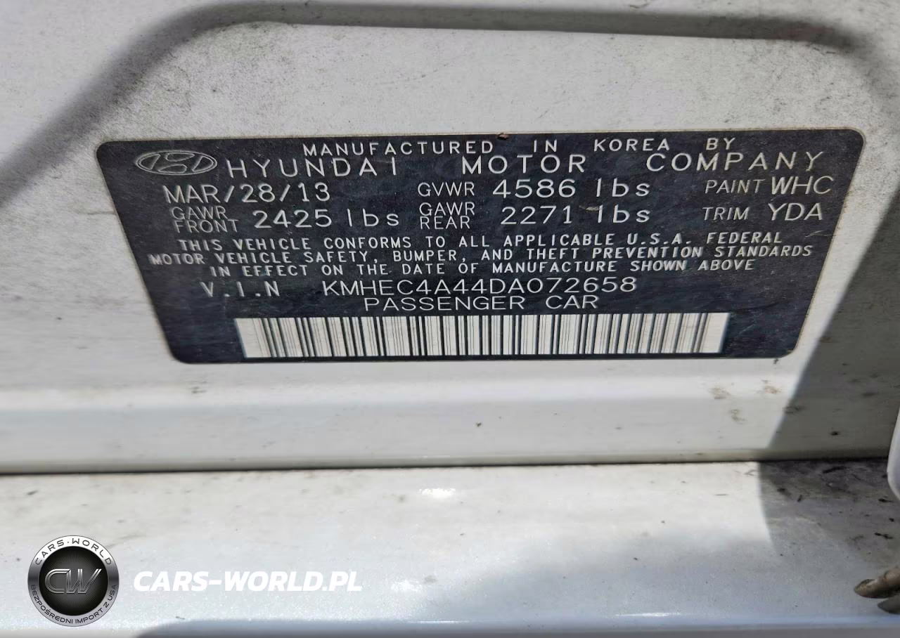 2013 Hyundai Sonata Hybrid VIN:KMHEC4A44DA072658 - 12