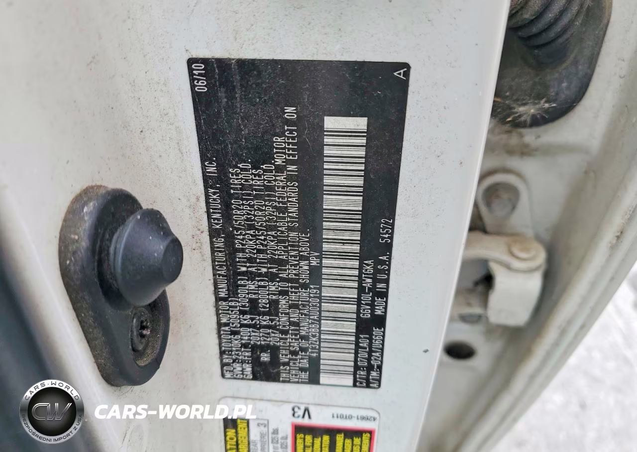 2010 Toyota Venza Fwd V6 VIN:4T3ZK3BB7AU030191 - 13