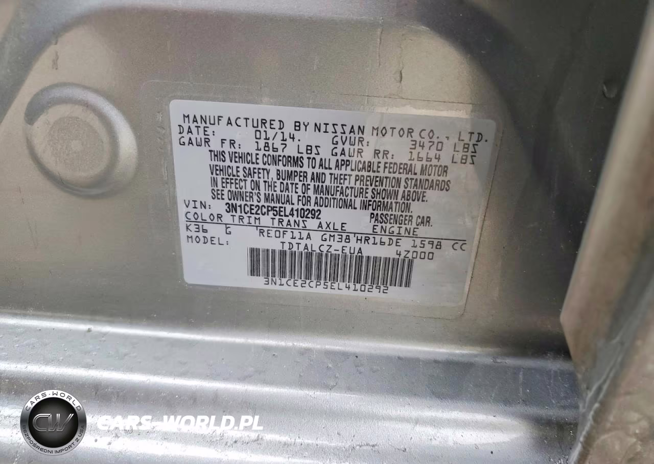 2014 Nissan Versa Note S Plus VIN:3N1CE2CP5EL410292 - 12