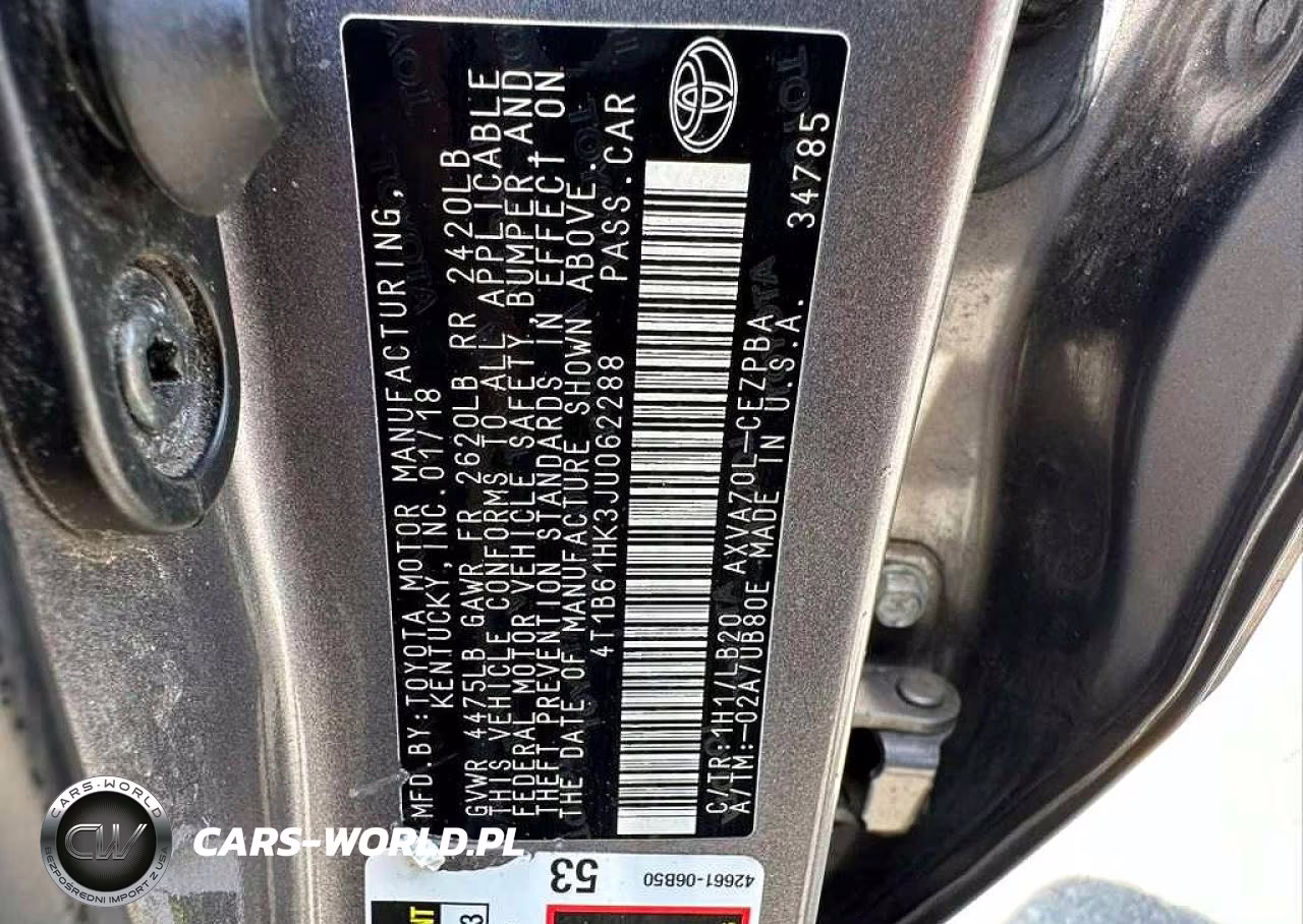 2018 Toyota Camry Xse VIN:4T1B61HK3JU062288 - 10