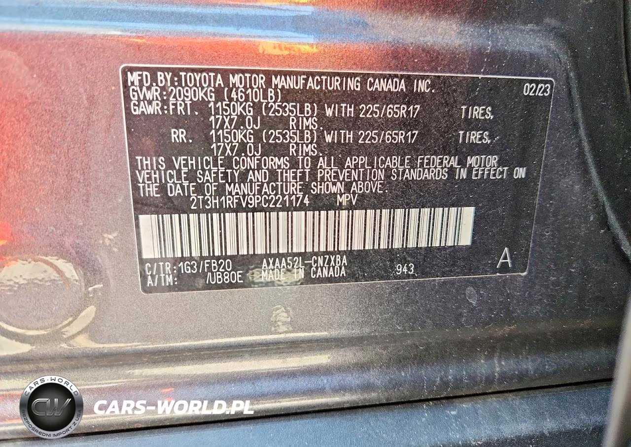 2023 Toyota Rav4 Le VIN:2T3H1RFV9PC221174 - 14