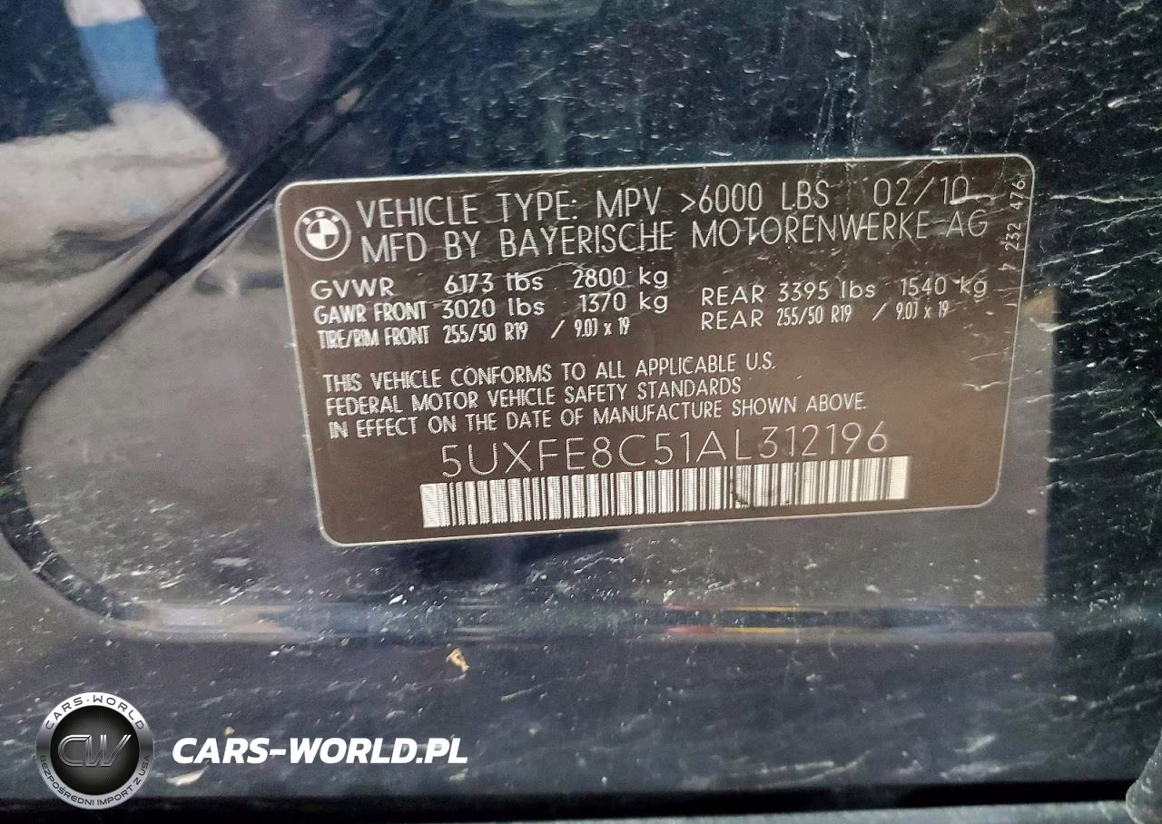 2010 BMW X5 xDrive48I VIN:5UXFE8C51AL312196 - 13