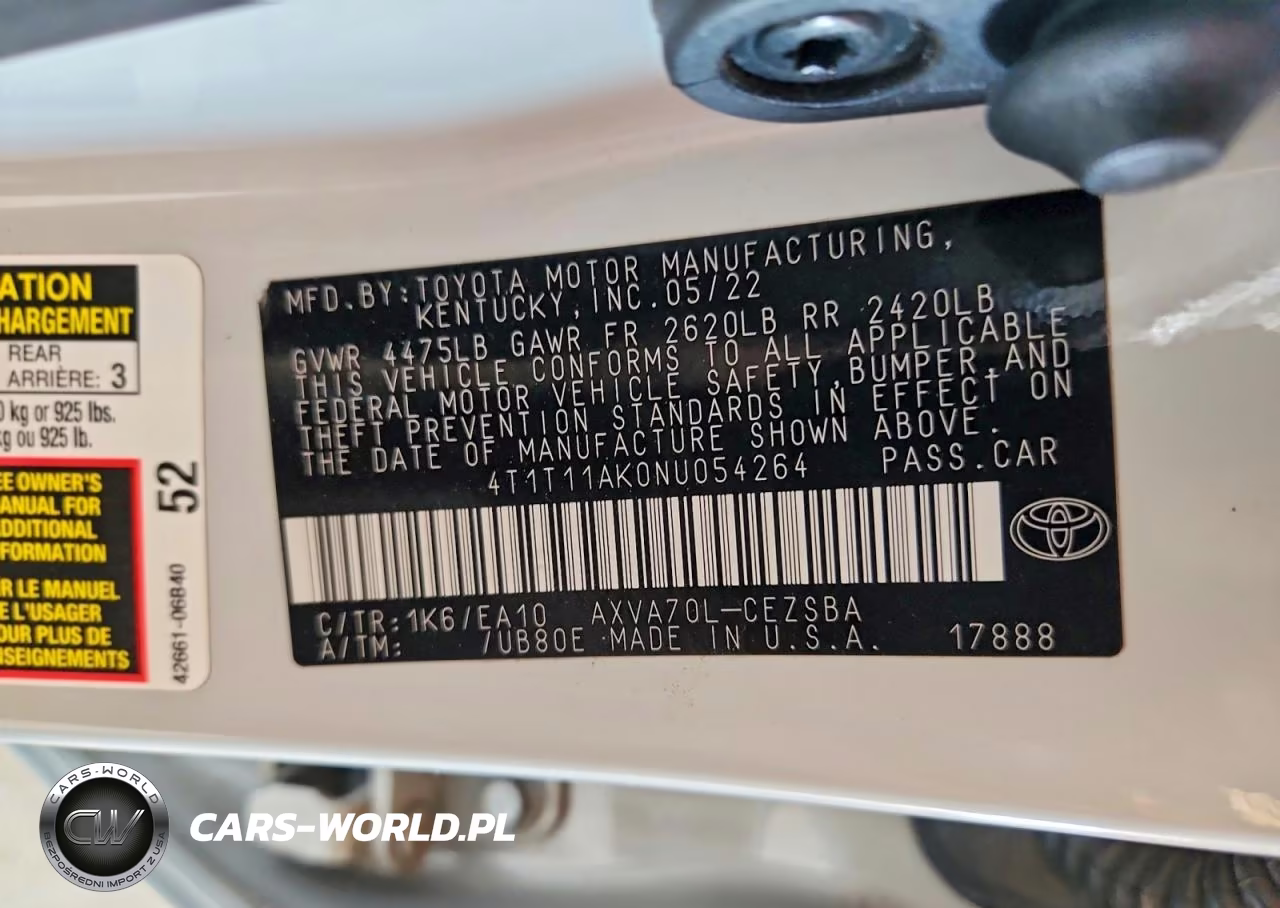 2022 Toyota Camry Se VIN:4T1T11AK0NU054264 - 12