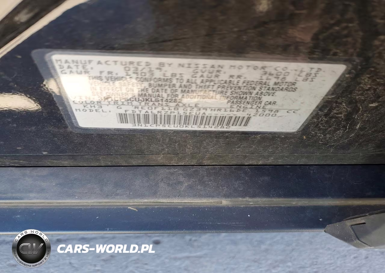 2019 Nissan Kicks S VIN:3N1CP5CU0KL514282 - 13