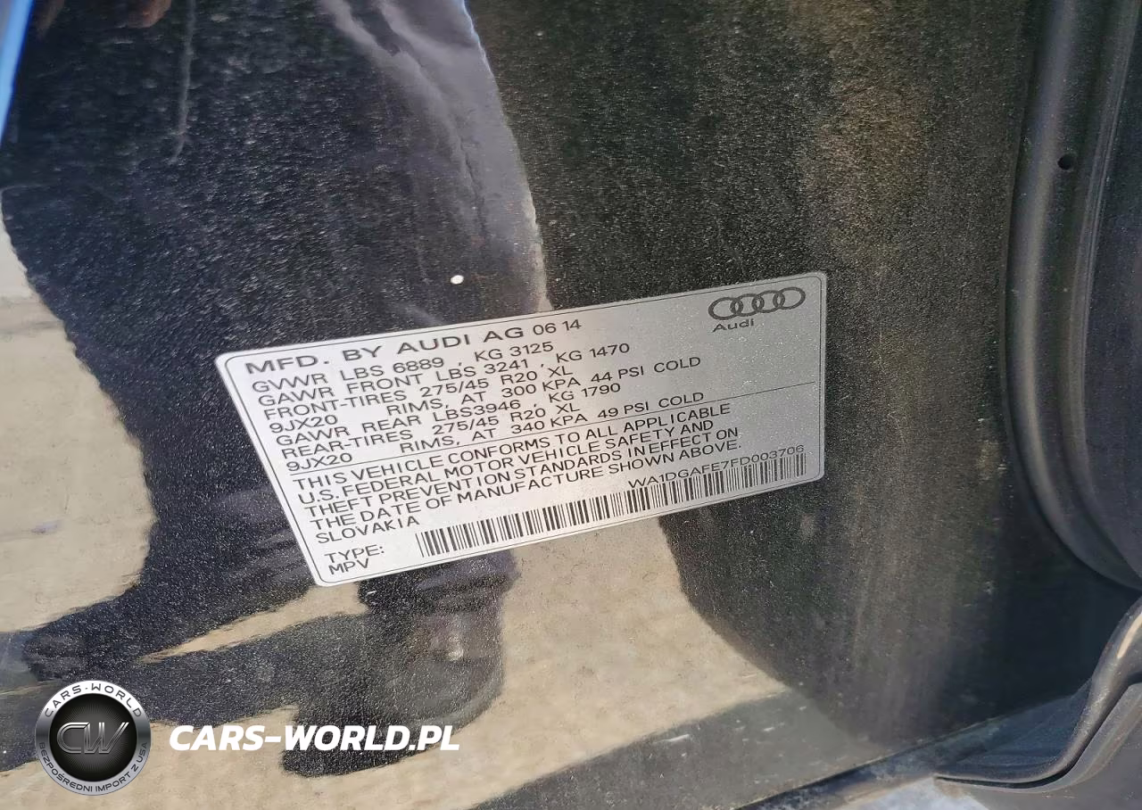 2015 Audi Q7 Prestige VIN:WA1DGAFE7FD003706 - 12