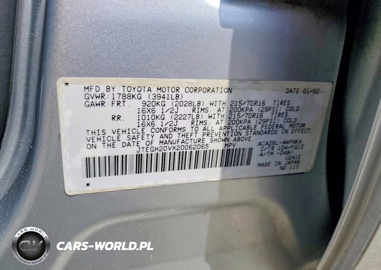 2002 Toyota Rav4 Base VIN:JTEGH20VX20062065 - 13