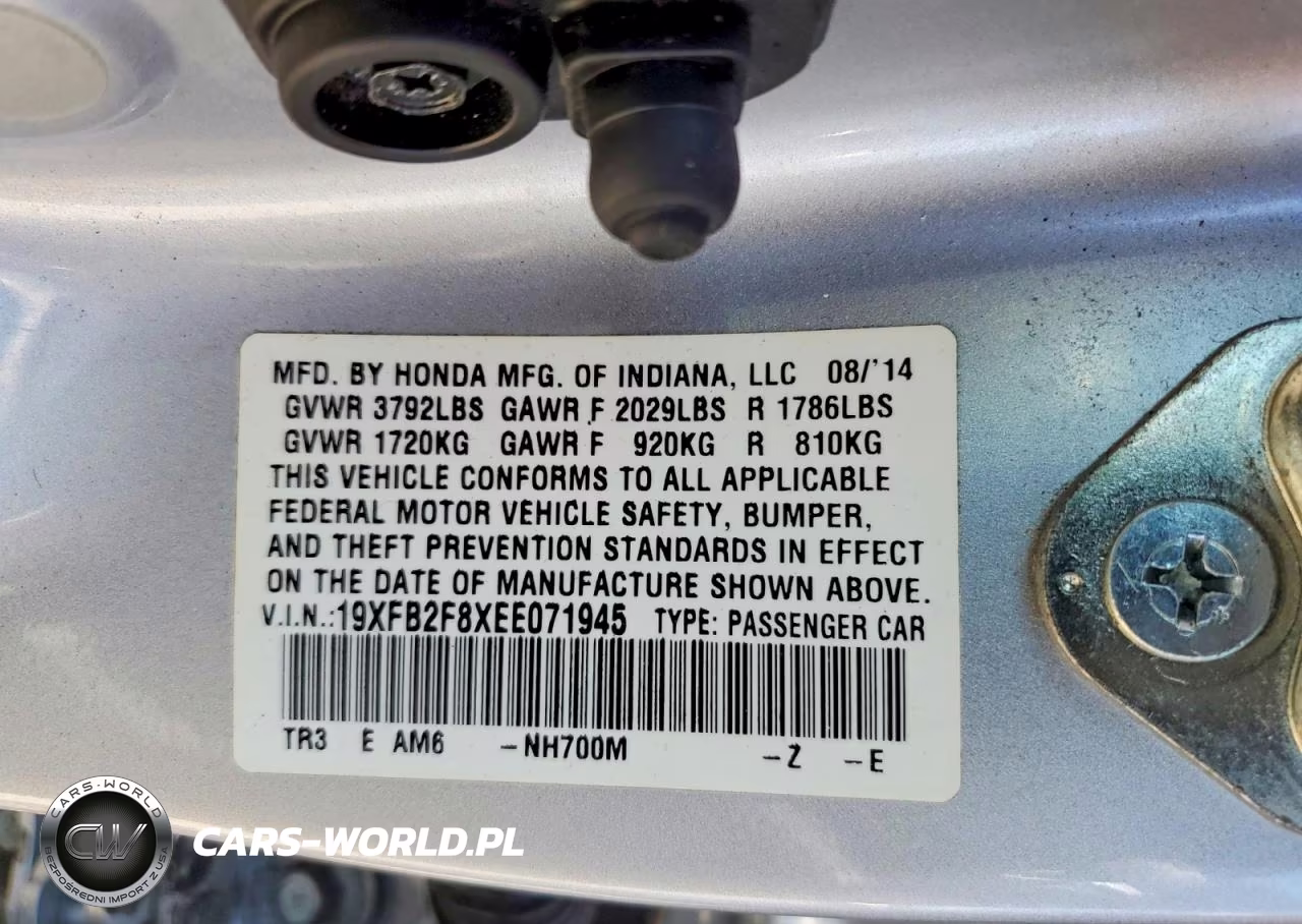 2014 Honda Civic Ex VIN:19XFB2F8XEE071945 - 13