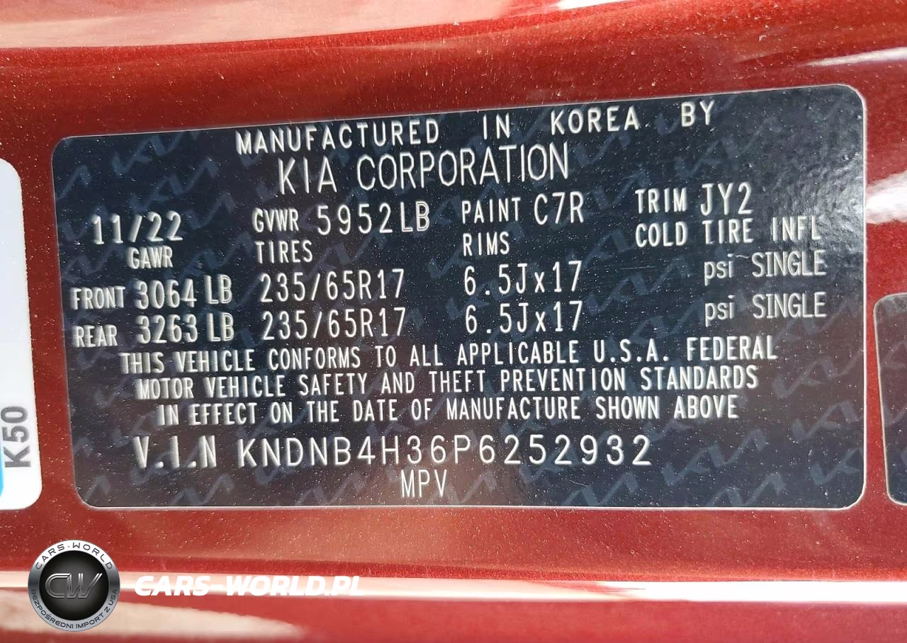 2023 Kia Carnival Lx VIN:KNDNB4H36P6252932 - 13