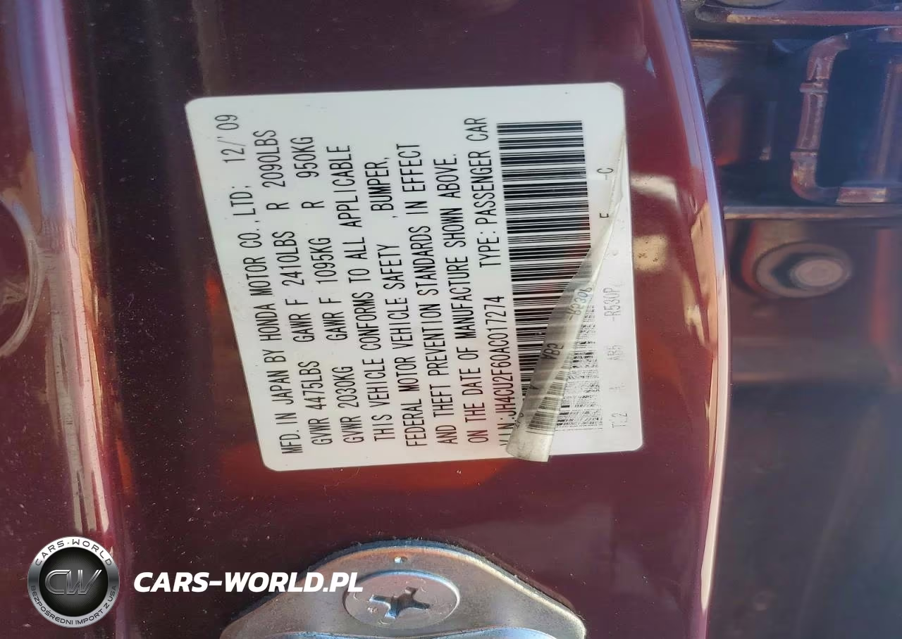 2010 Acura Tsx VIN:JH4CU2F60AC017274 - 12