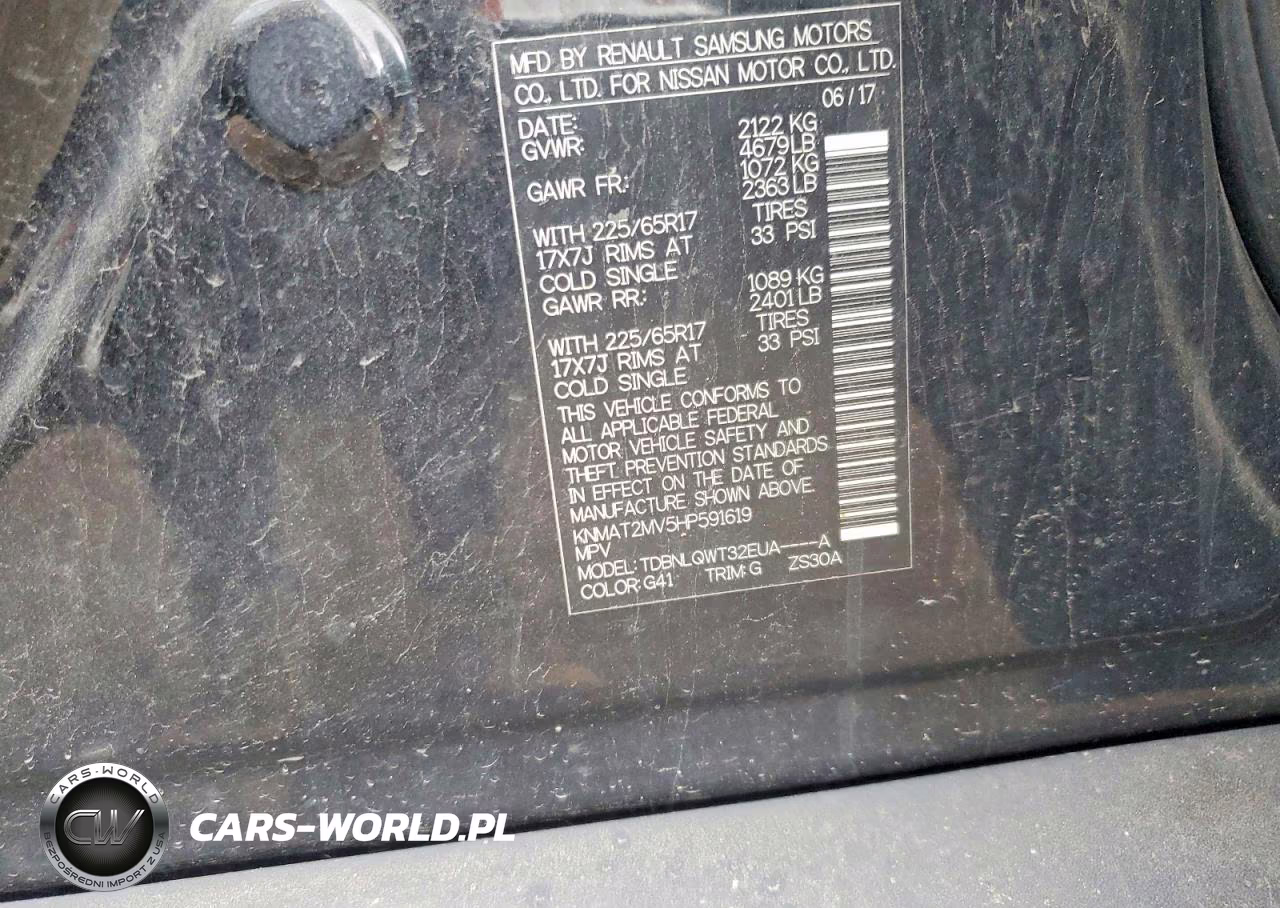 2017 Nissan Rogue Sv VIN:KNMAT2MV5HP591619 - 12