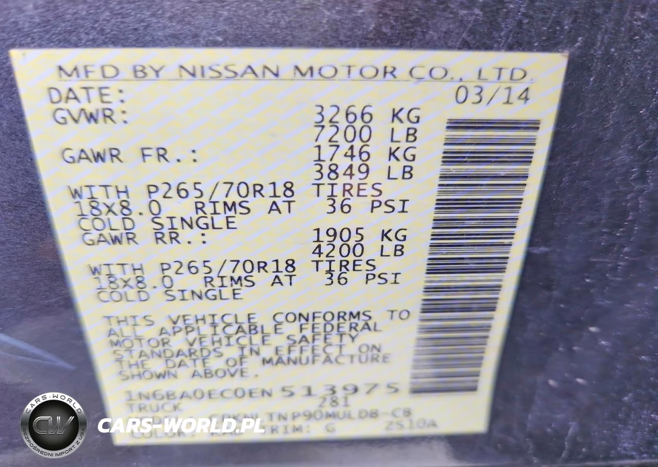 2014 Nissan Titan Sv VIN:1N6BA0EC0EN513975 - 13