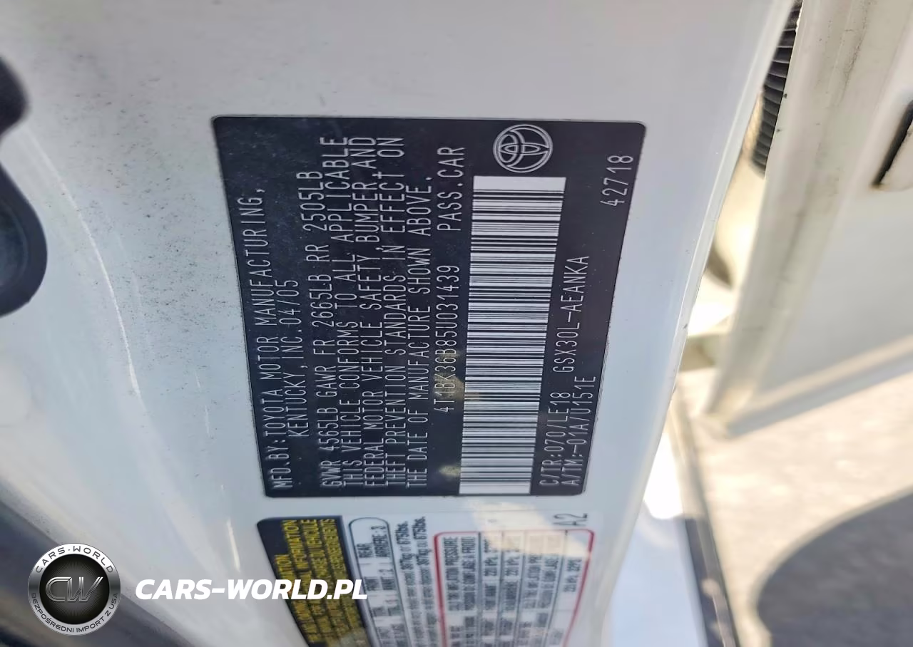 2005 Toyota Avalon Touring VIN:4T1BK36B85U031439 - 12