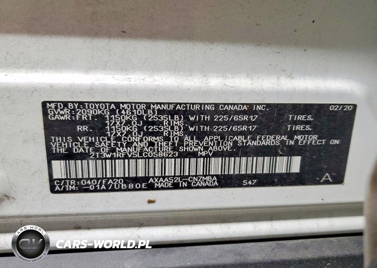 2020 Toyota Rav4 Xle VIN:2T3W1RFV5LC058623 - 13