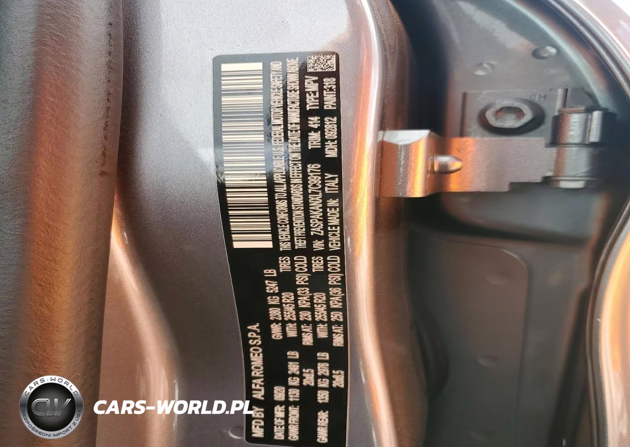 2020 Alfa Romeo Stelvio VIN:ZASPAKANXL7C99176 - 13