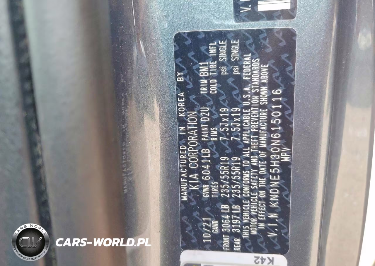 2022 Kia Carnival Sx Prestige VIN:KNDNE5H30N6150116 - 13