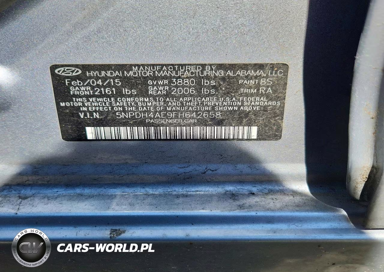 2015 Hyundai Elantra Se VIN:5NPDH4AE9FH642658 - 12