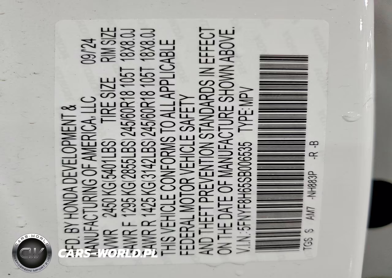 2025 Honda Passport Trail Sport VIN:5FNYF8H65SB006535 - 14