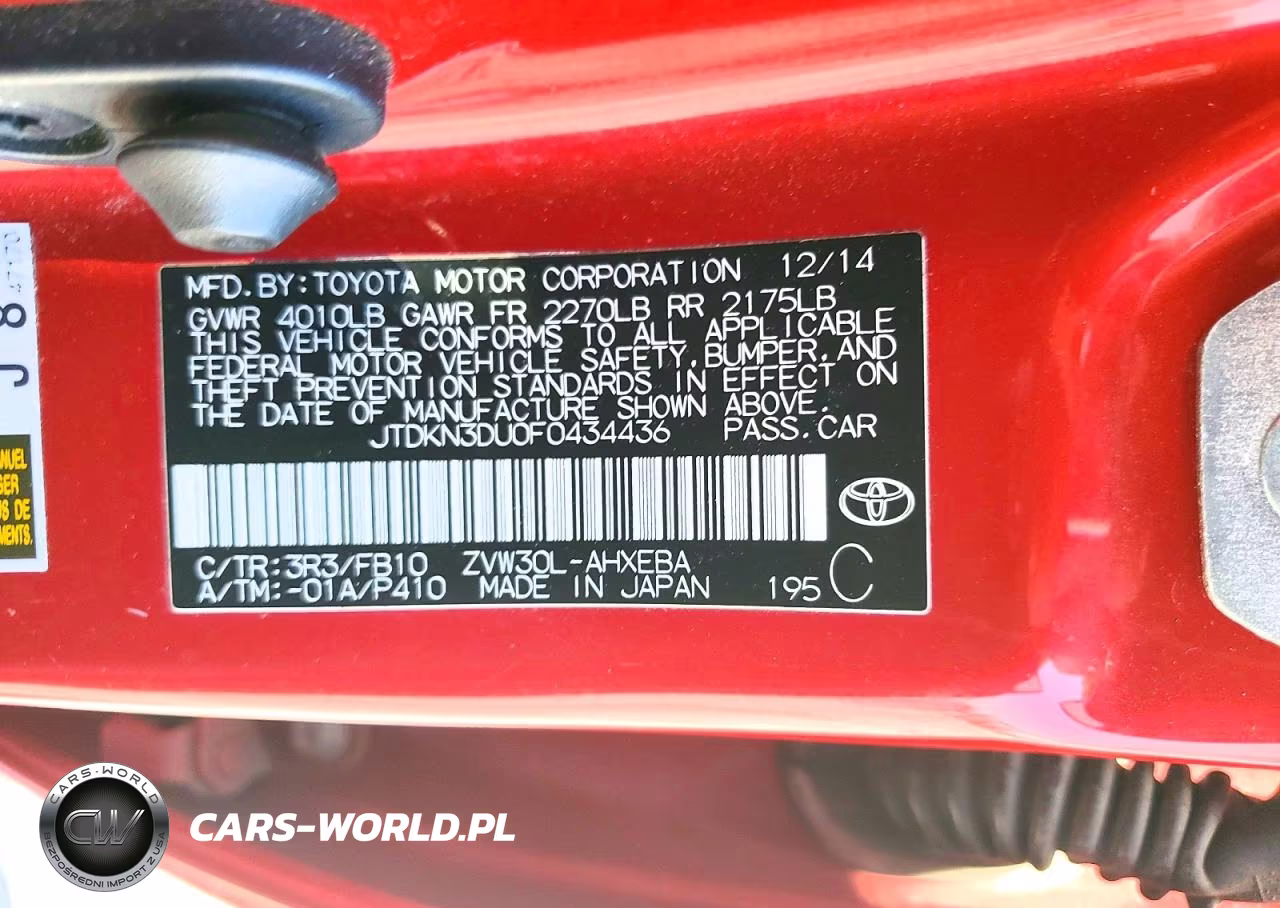 2015 Toyota Prius Three VIN:JTDKN3DU0F0434436 - 12