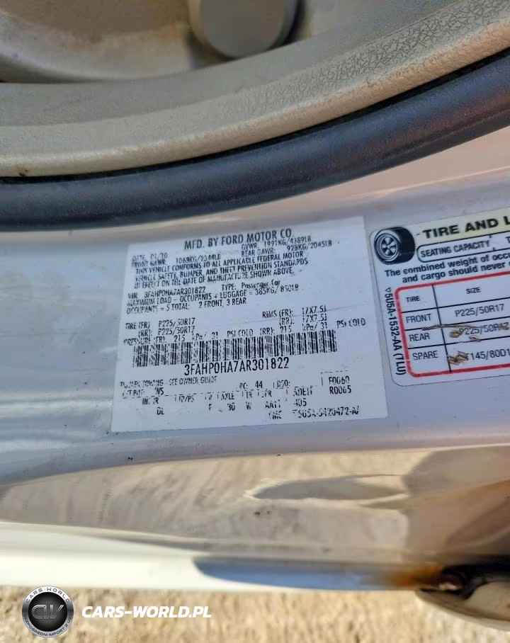 2010 Ford Fusion Se VIN:3FAHP0HA7AR301822 - 12
