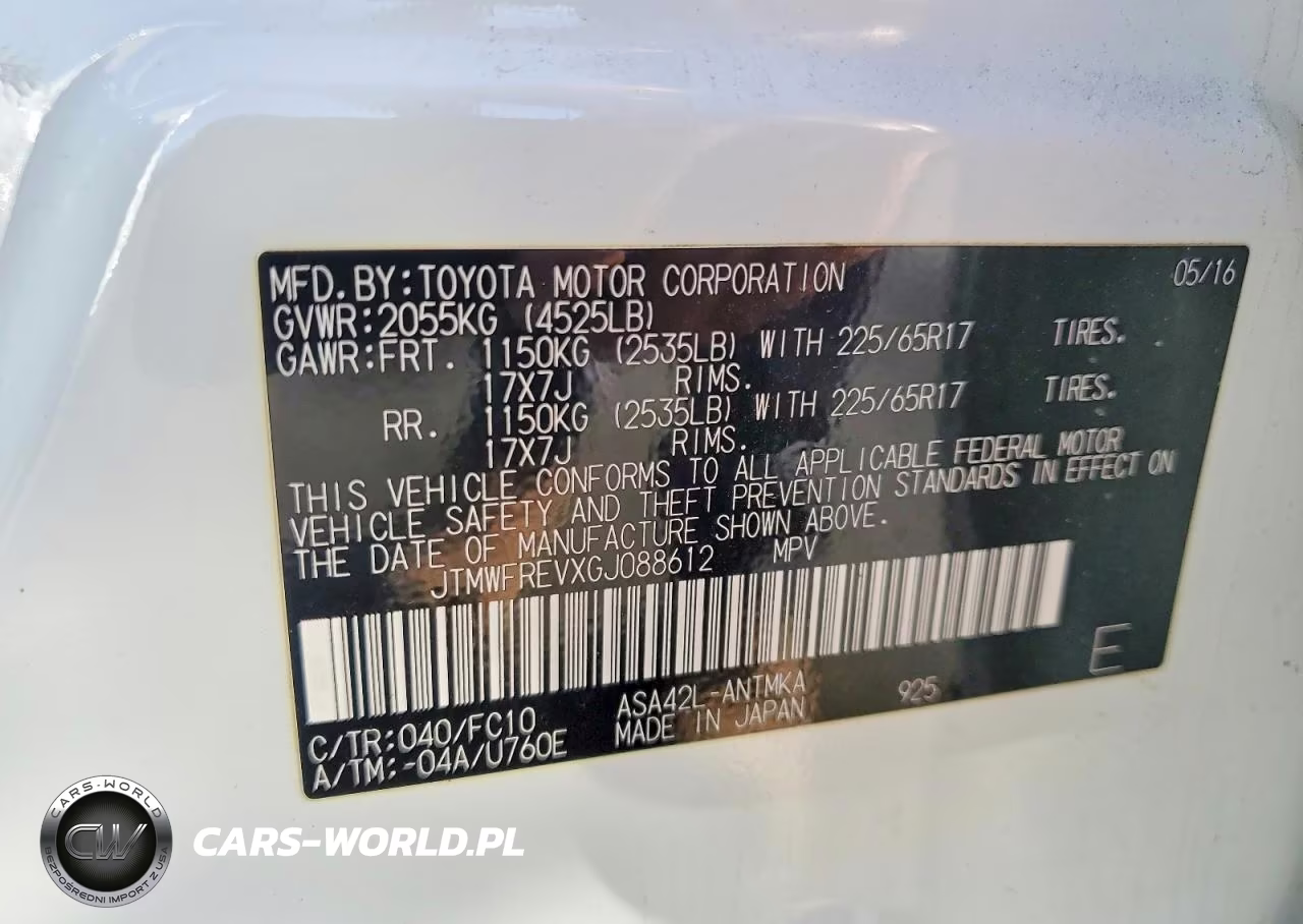 2016 Toyota Rav4 Xle VIN:JTMWFREVXGJ088612 - 13