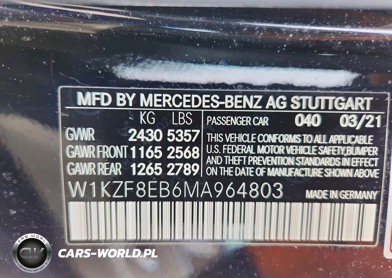 2021 Mercedes-Benz E 350 4Matic VIN:W1KZF8EB6MA964803 - 12