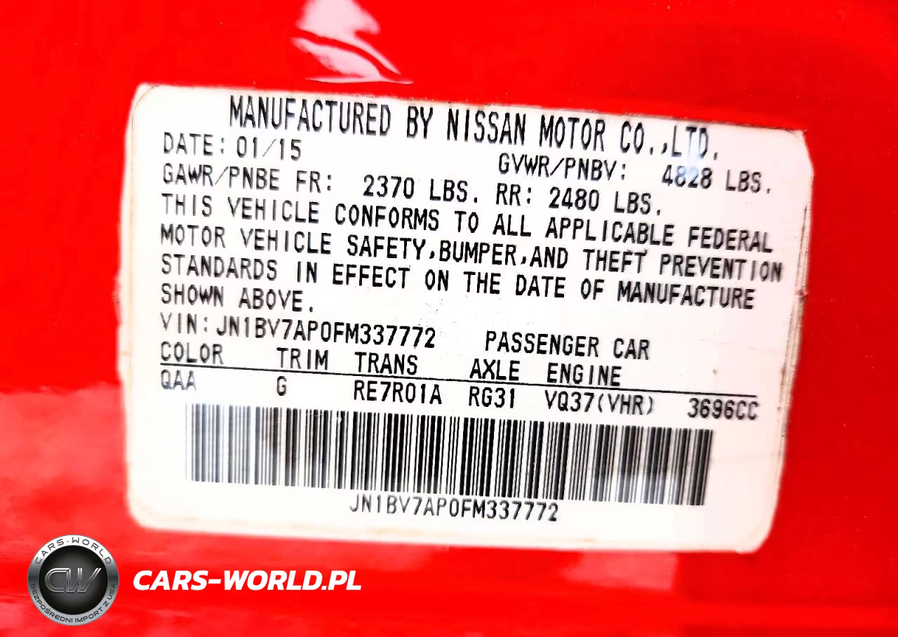 2015 Infiniti Q50 Base VIN:JN1BV7AP0FM337772 - 12