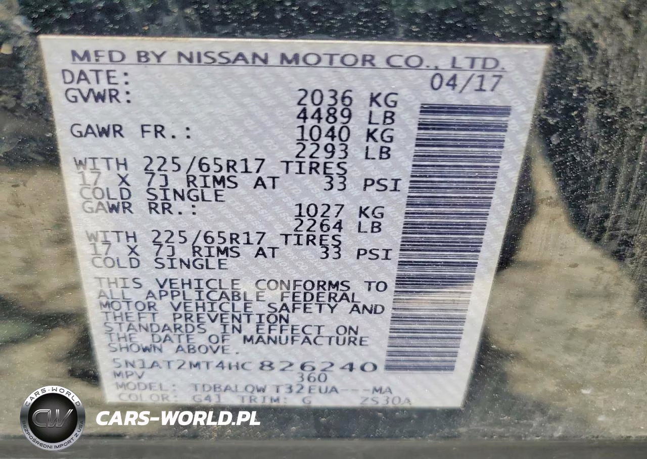 2017 Nissan Rogue Sv VIN:5N1AT2MT4HC826240 - 13
