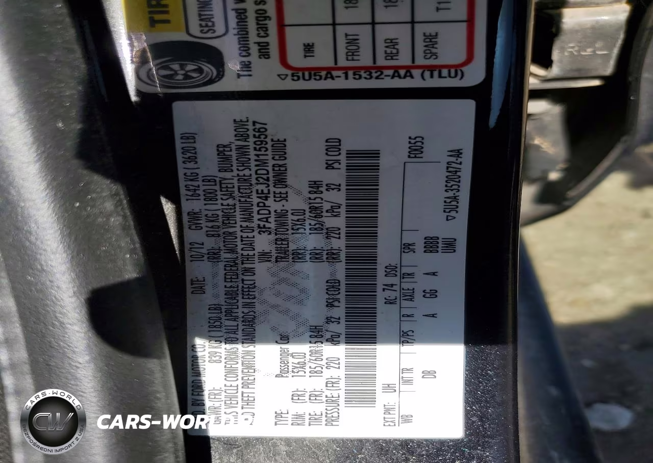 2013 Ford Fiesta Se VIN:3FADP4EJ2DM159567 - 12