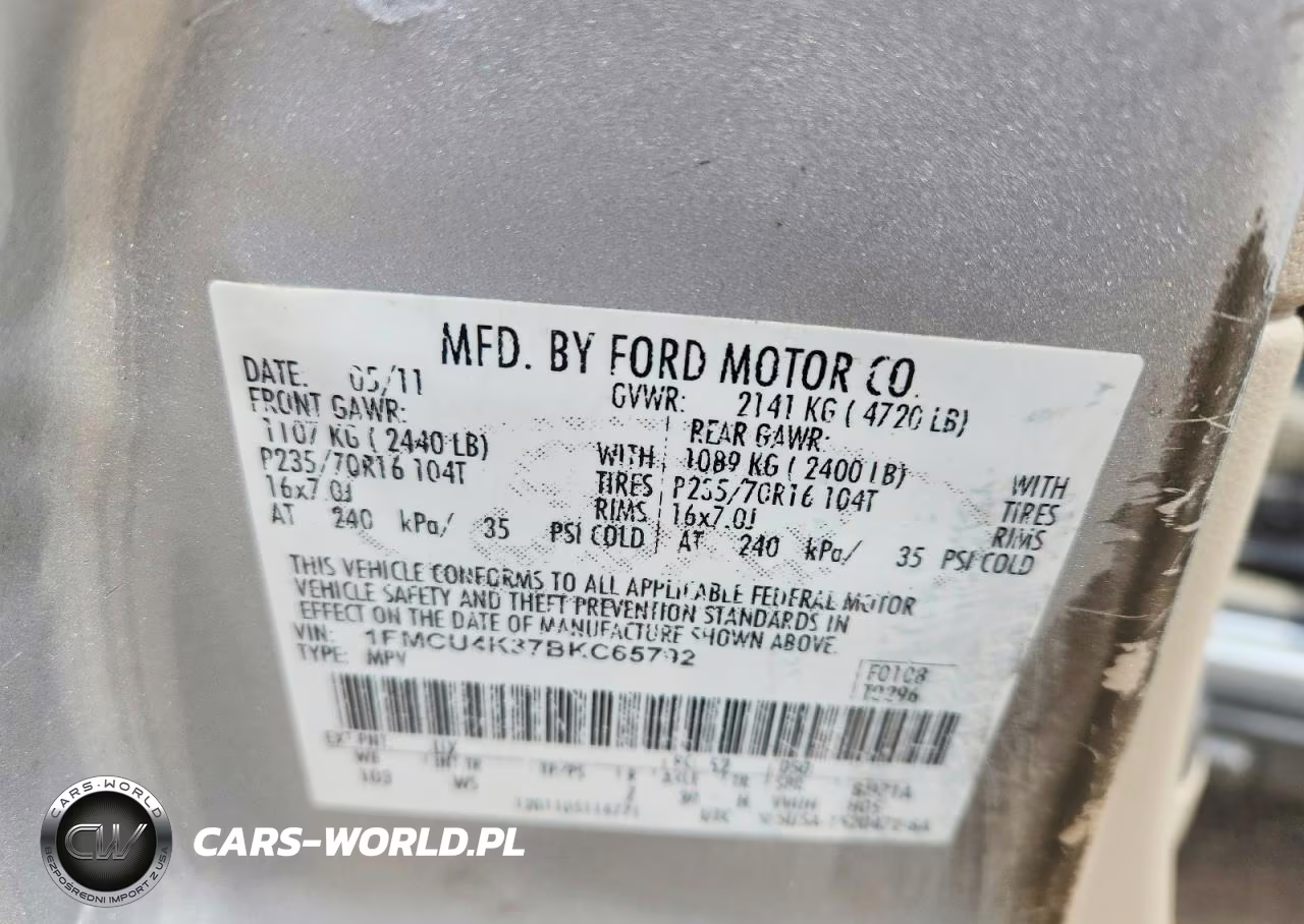 2011 Ford Escape Hybrid VIN:1FMCU4K37BKC65792 - 12